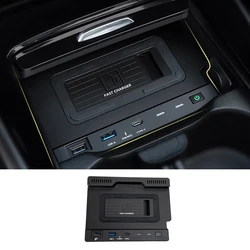 Cargador inalámbrico para Mercedes Benz A/B GLB CLA GLA Class W177 W247 X247 AMG A35L, accesorios de carga tipo c/USB