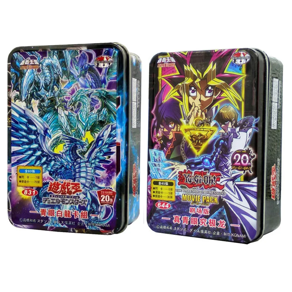 2023 Yu Gi Oh Rare Cards Yu-Gi-Oh Game Collection Cards Kids Toys Anime Style Gift with Iron Box