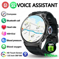 Ultra HD relógio inteligente para homens, GPS Track, chamada Bluetooth, bateria grande de 710mAh, 400 + Dial, IP68 Smartwatch impermeável, Huawei, Xiaomi, 1.85