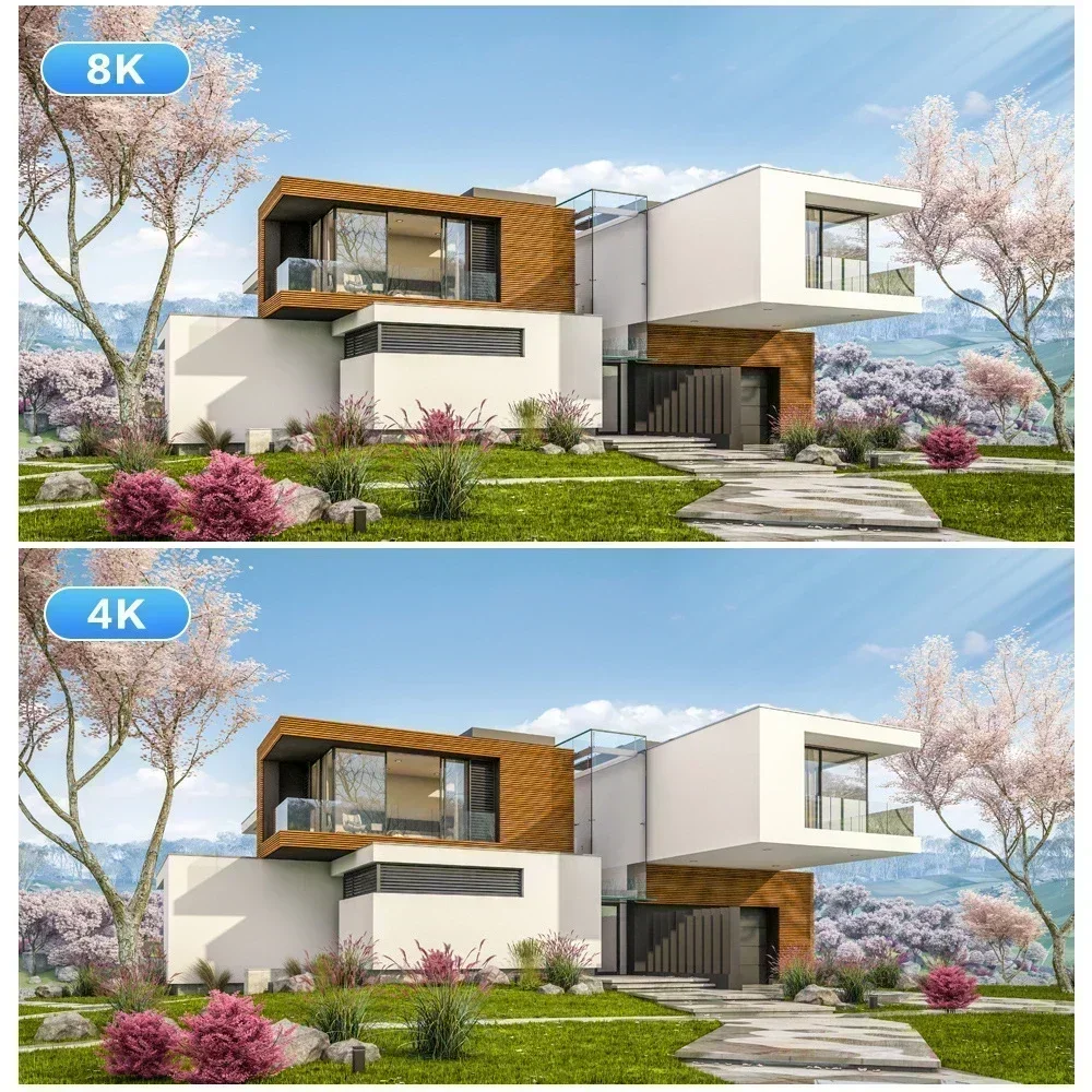 كاميرا IP 4MP 4K عدسة مزدوجة 8X تكبير هجين في الهواء الطلق AI كشف الإنسان 2-Way الصوت CCTV مراقبة الفيديو كاميرات واي فاي PTZ #3