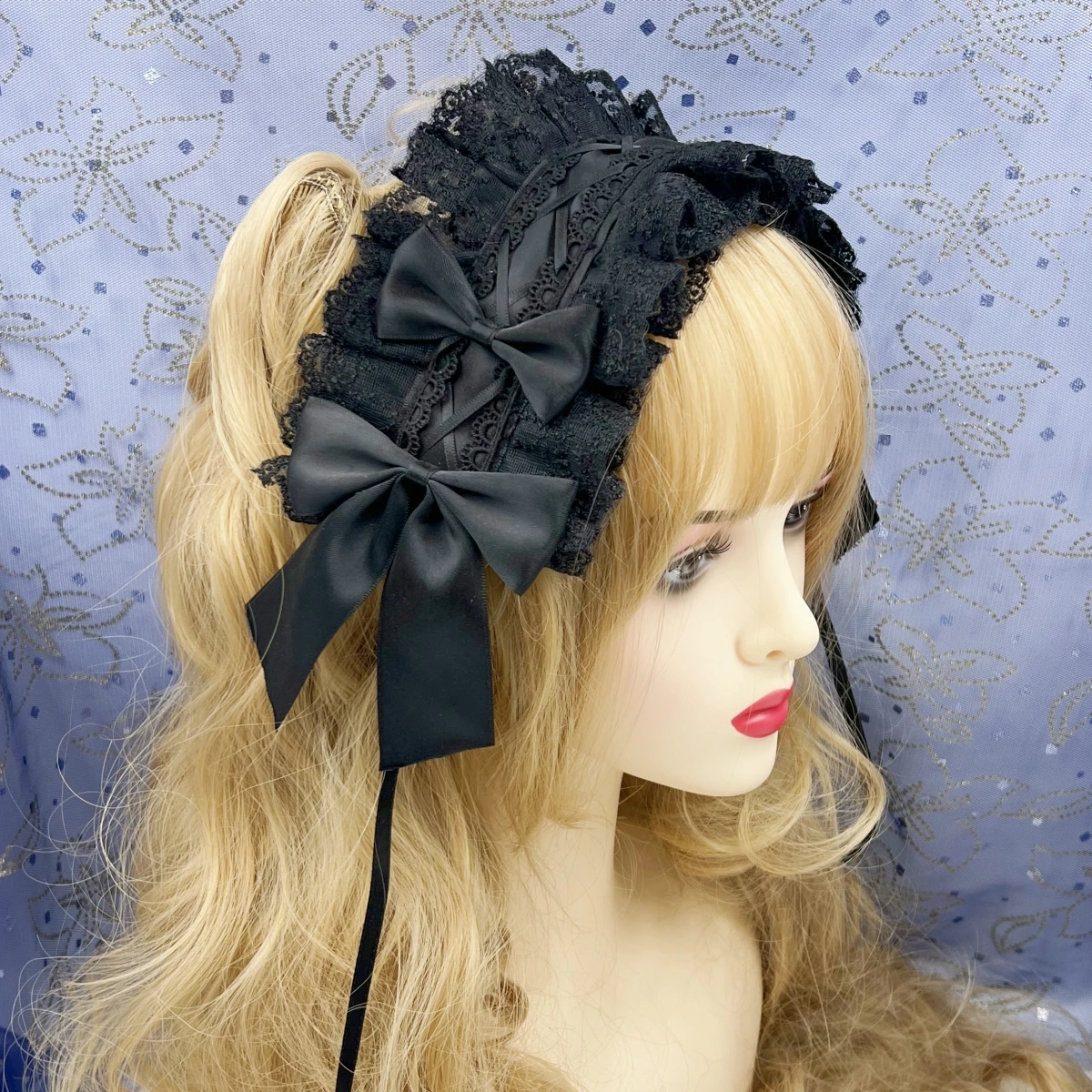 Japanische Spitze, Schleifenband, Lolita-Kopfschmuck, Ohren am Kopf, Stirnband, Lolita Maid, Anime, Cosplay, Haarschmuck