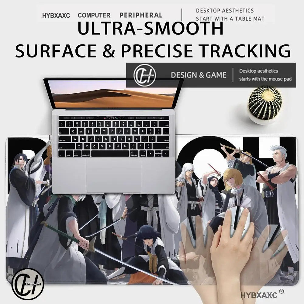 900x400 Cool Extended Desk Mat Laptop Black And White Keyboard Rug Large BLEACH Mouse Pad PC Japan Anime Gamer Cabinet Mousepad