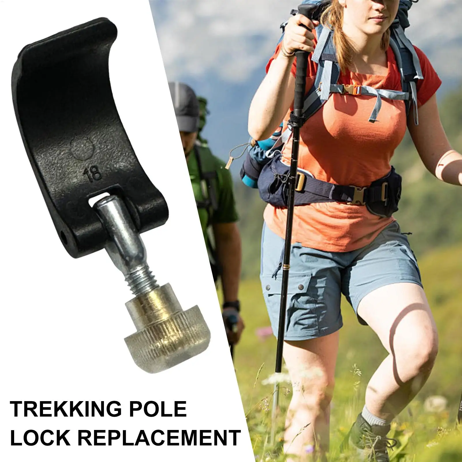 Ersatzteile für Wanderstock-Griffe, Langlebige Trekkingstöcke-Verriegelung für Wandern, Outdoor-Sport, Klettern und Schneeschuhwandern