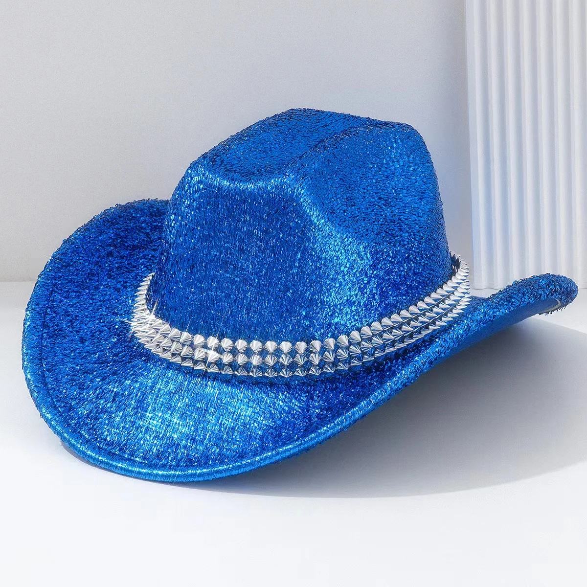 A delicate studded glitter fashion hat in different colors, suitable for bachelorette parties, adult parties, everyday