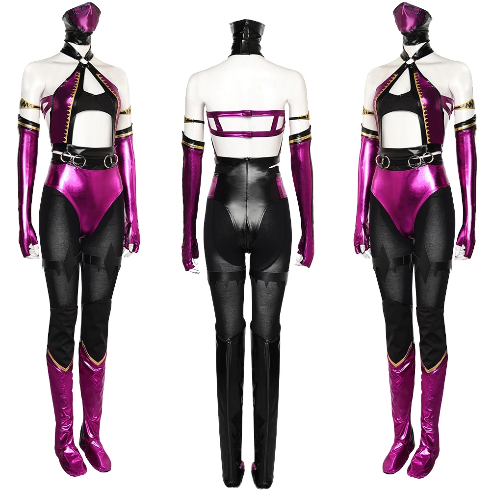 Costume de jeu Mortal Kombat pour femmes adultes, jeu de rôle féminin, vêtements de fête Kiev illage, ata Leena 4