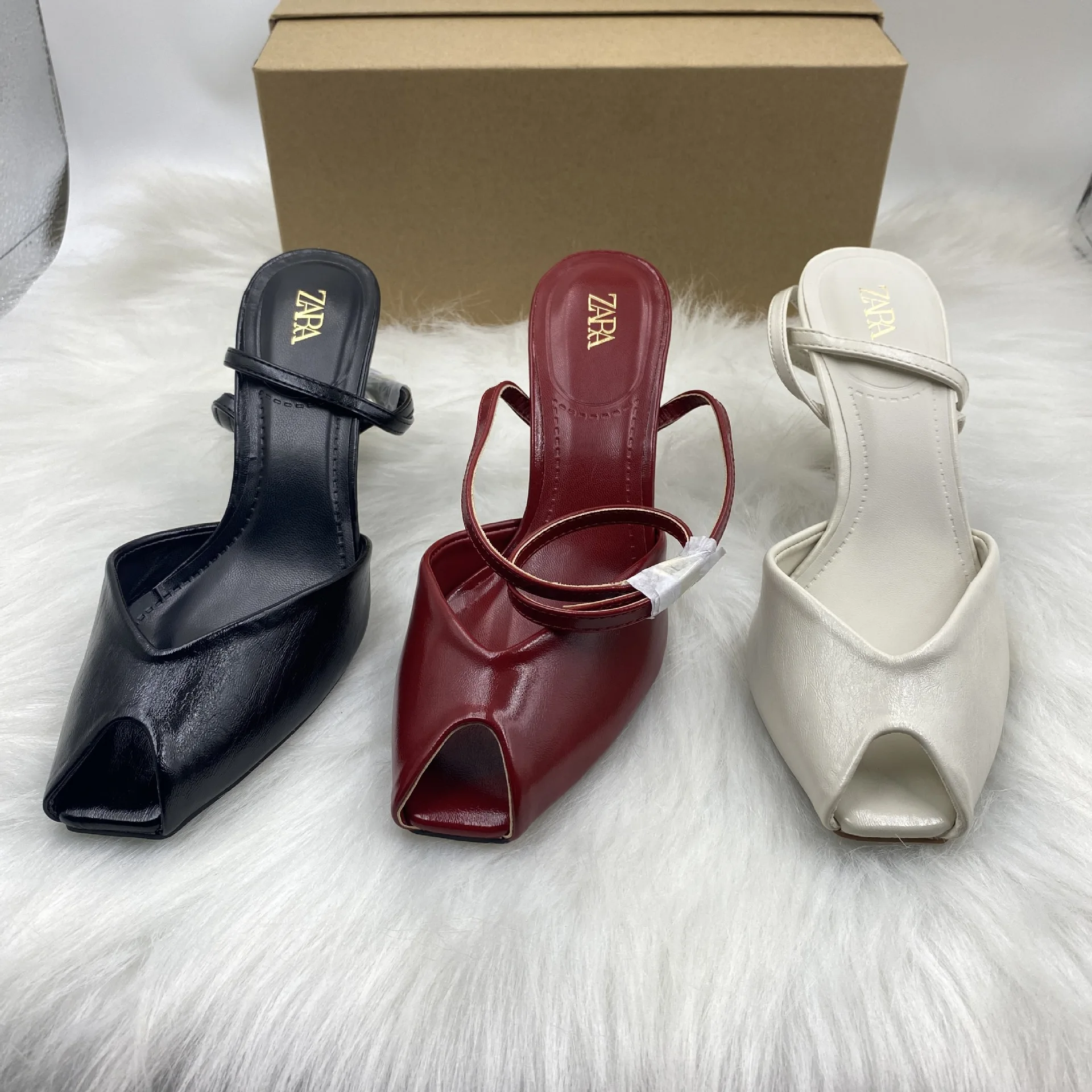 

Сандалии Bloomstepsza 2025 летние с открытым носком на массивном среднем каблуке, универсальные, экспортные, для Amazon