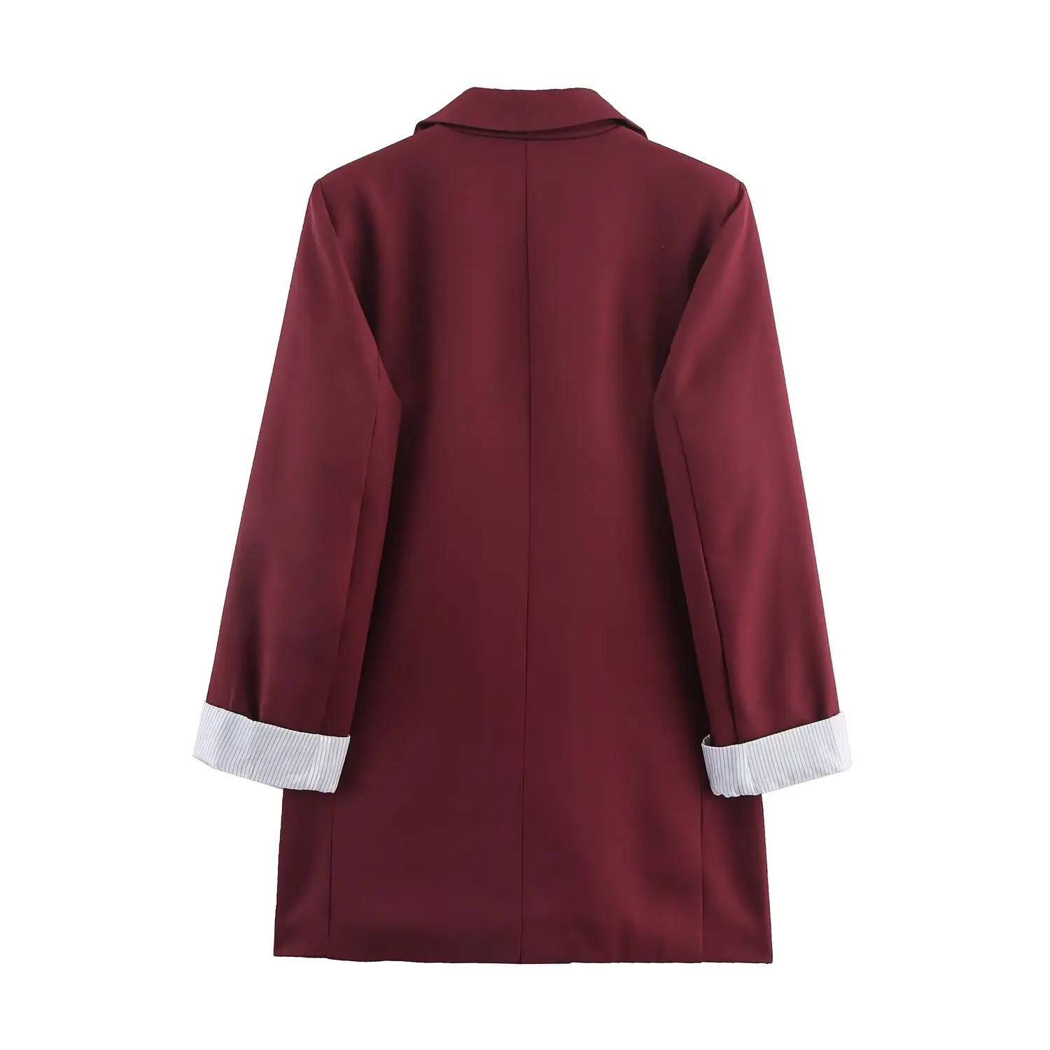 JNLEAOG Faionable bedrukt manchetpak Jaet Dames Busin Wear Veelzijdige lange Sve polyester jas voor de herfst