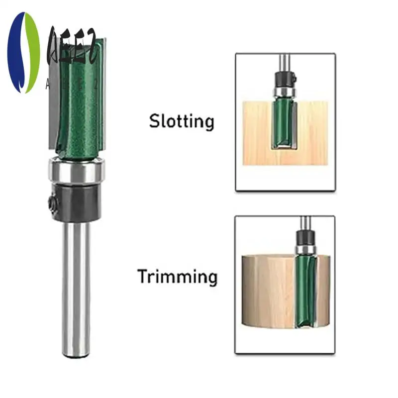 

AEE2-Bearing Trimming Cutter 4-Piece Set Woodworking Milling Cutter Slotted Double-Edged Handle With Bearing Trimmer Machinea Du
