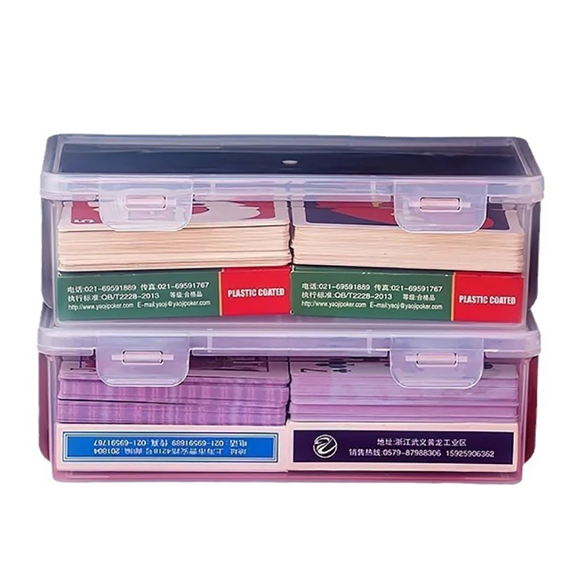 New Transparent Plastic Boxes Playing Cards Container PP Storage Case Packing Poker Game Card Box For Board Games