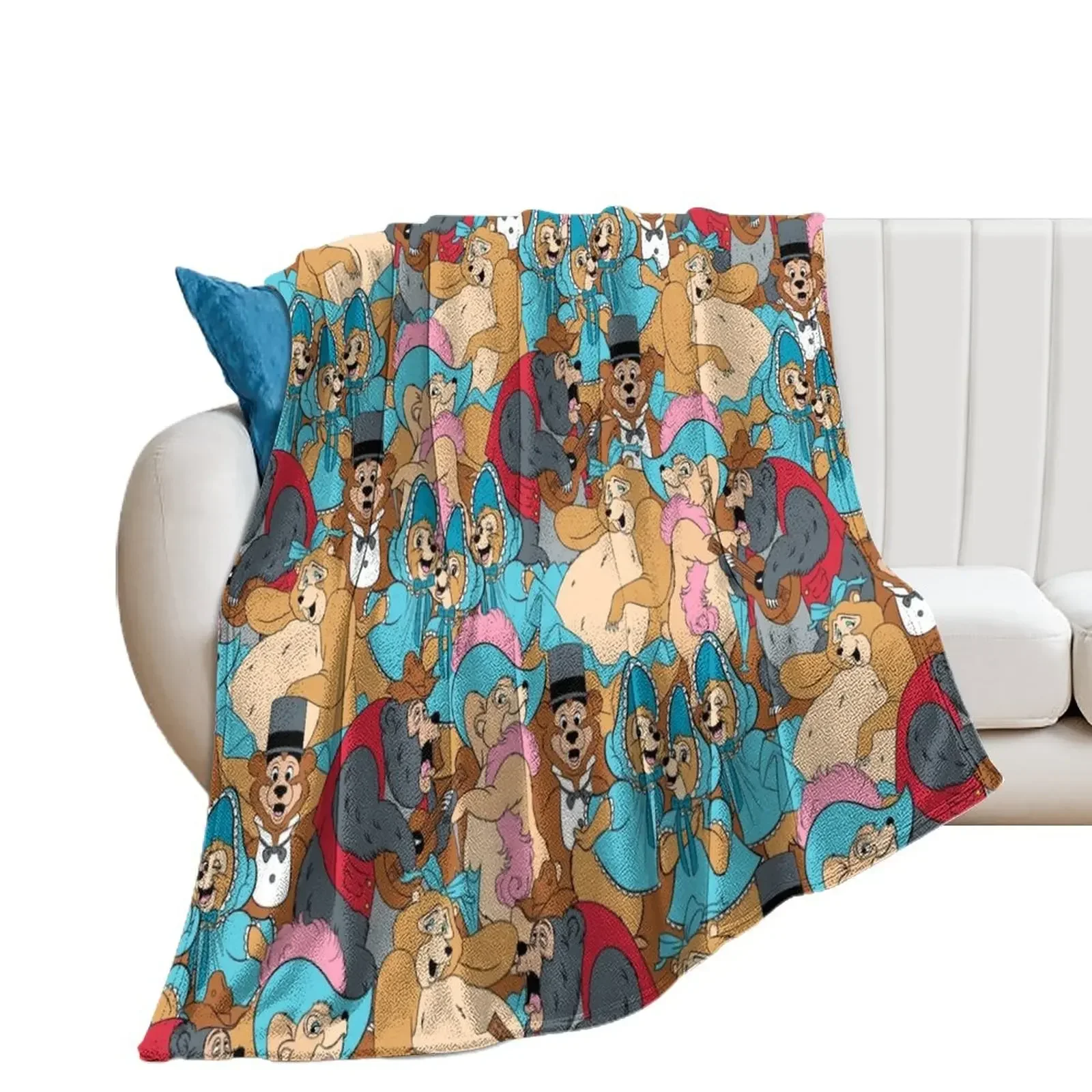 Country Bear Jamboree Pattern Throw Blanket Luxury Designer Sofa Tourist Blankets