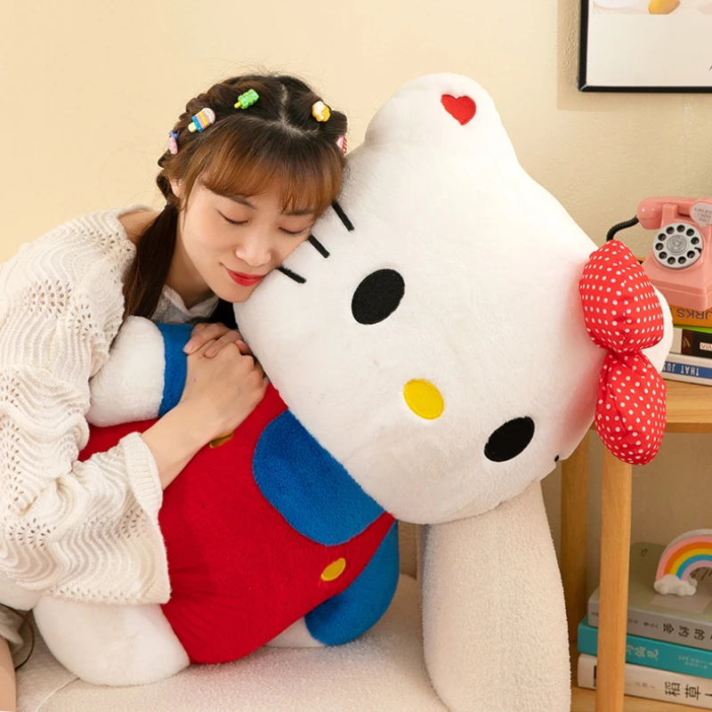 80/60/40cm Big Size Hello Kitty Cartoon Character Anime Plus Stuffed hello kitty plushie giant Comfortable Pillow Kawaii Childre