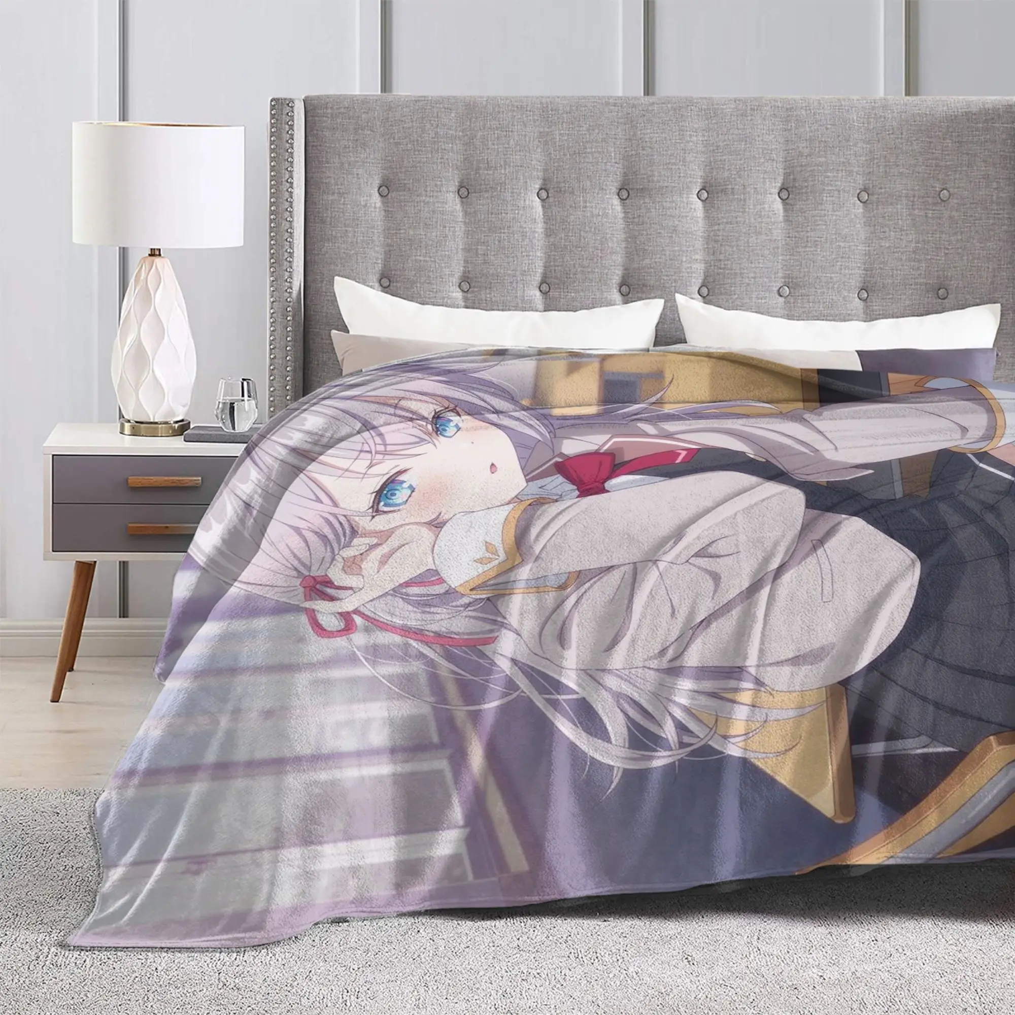 آليا في بعض الأحيان يختفي مشاعرها في الملحقات الروسية بطانية بطانيات فائقة النعومة للسرير 50 × 60 بوصة مفرش سرير متعدد المقاسات