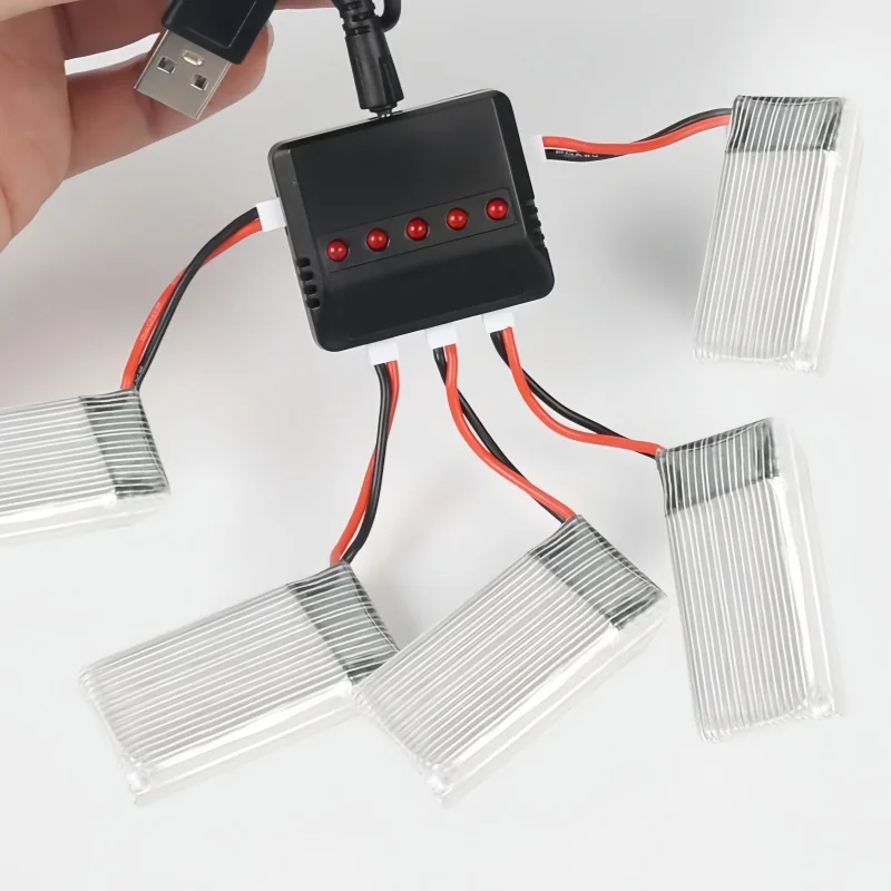 Aeromodelling Akku-Drohnen-Ladegerät 3,7V Universal Ein-zu-Vier Integrierter Einzeldraht-Adapter – Detail 5