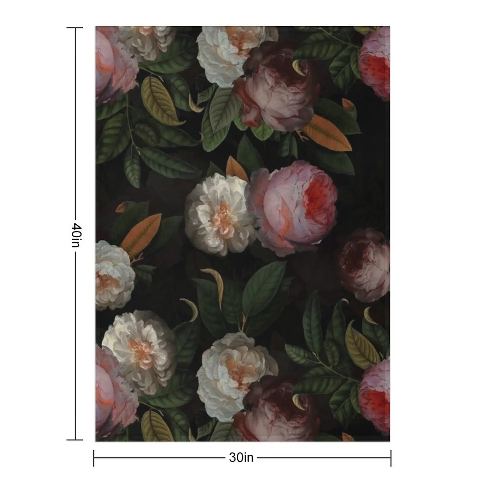 Black Jan Davidsz. de Heem Vintage Roses Flowers Botanical Garden Throw Blanket warm winter For Decorative Sofa Blankets
