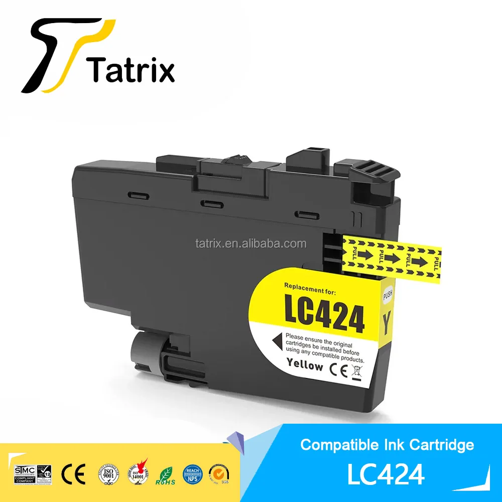 Tatrix tinta kartrid Printer, Premium LC424 LC424BK LC424C LC424M LC424Y warna yang kompatibel untuk saudara DCP-J1200DW