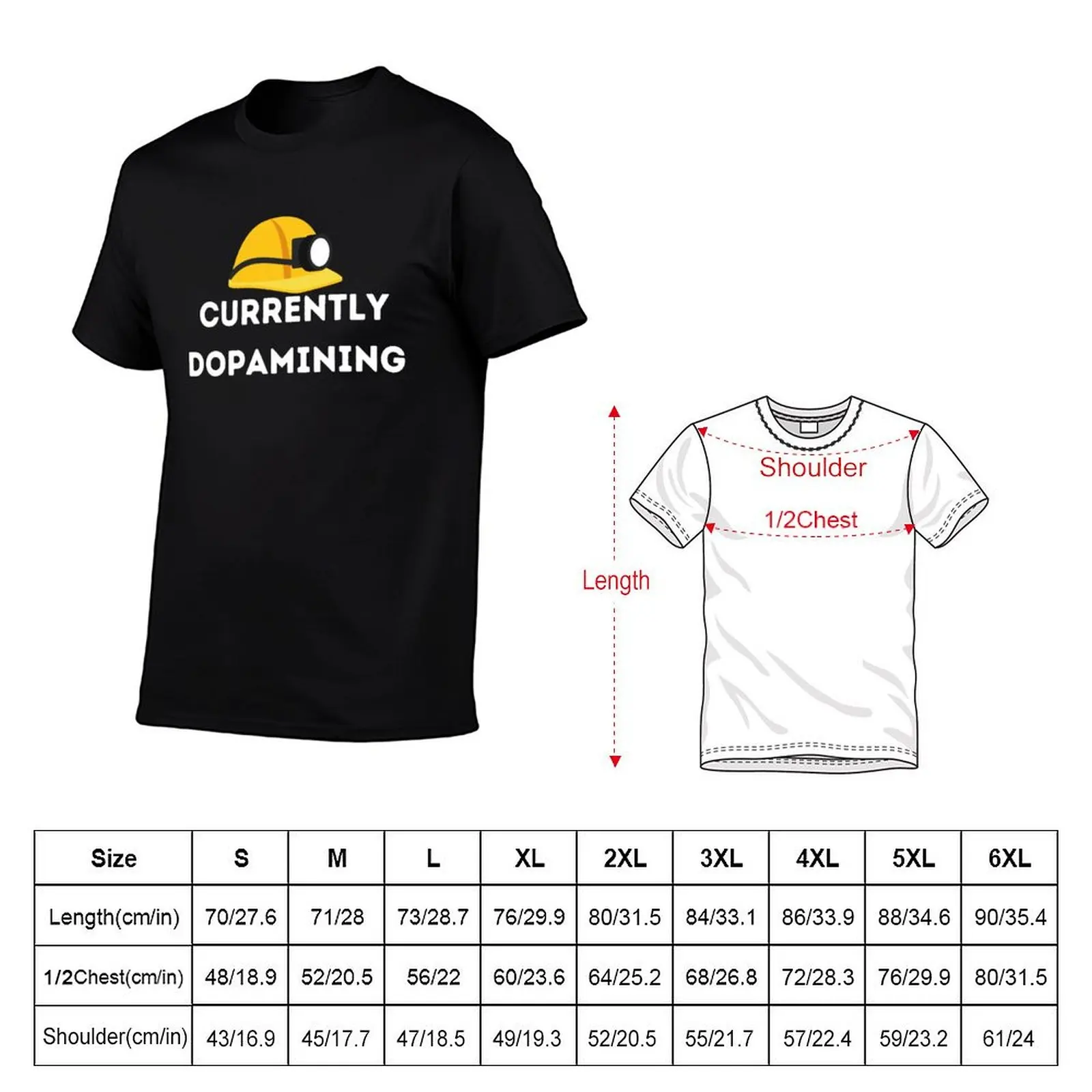 Currently Dopamining T-Shirt Plus Size Summer Short Sleeve T-Shirt