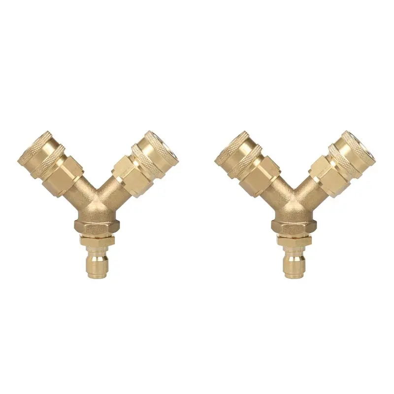 N04R 2X Tee Spliter Adapter With 3/8 Inch Quick Release Connector For High Pressure Washer