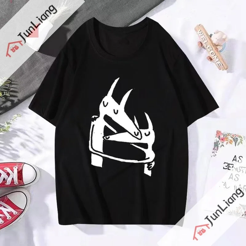 Car Seat Music Band Headrest Classic T-shirt Unisex DMN Long-sleeved Tee Summer Crewneck Black Shirt