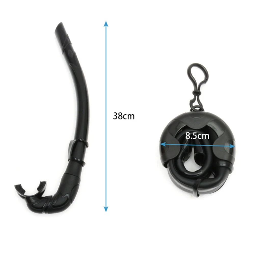 Silicone Foldable Snorkel Tube Snorkel Women Men Roll Up Snorkel Wet Breathing Tube for image 2