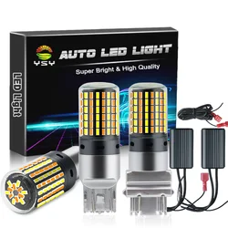 2pcs Canbus DRL LED P21W PY21W BA15S BAU15S T20 7440 W21W T25 3157 3014 120SMD Dual Mode Daytime Running Light Turn Signal Light