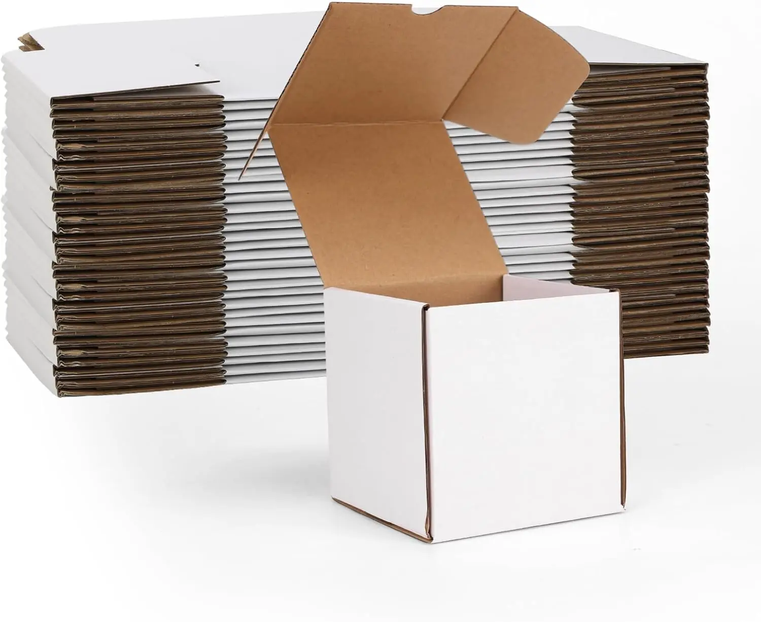 

30 Pack 5x5x5 Corrugated Cardboard Shipping Boxes with Lids for Small Business Mailing & Gifts