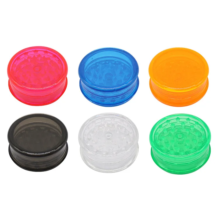 Circular 3-layer Plastic Cigarette Grinder New 60mm Plastic Sharp Tooth Cigarette Grinder Cigarette Crusher Grinder