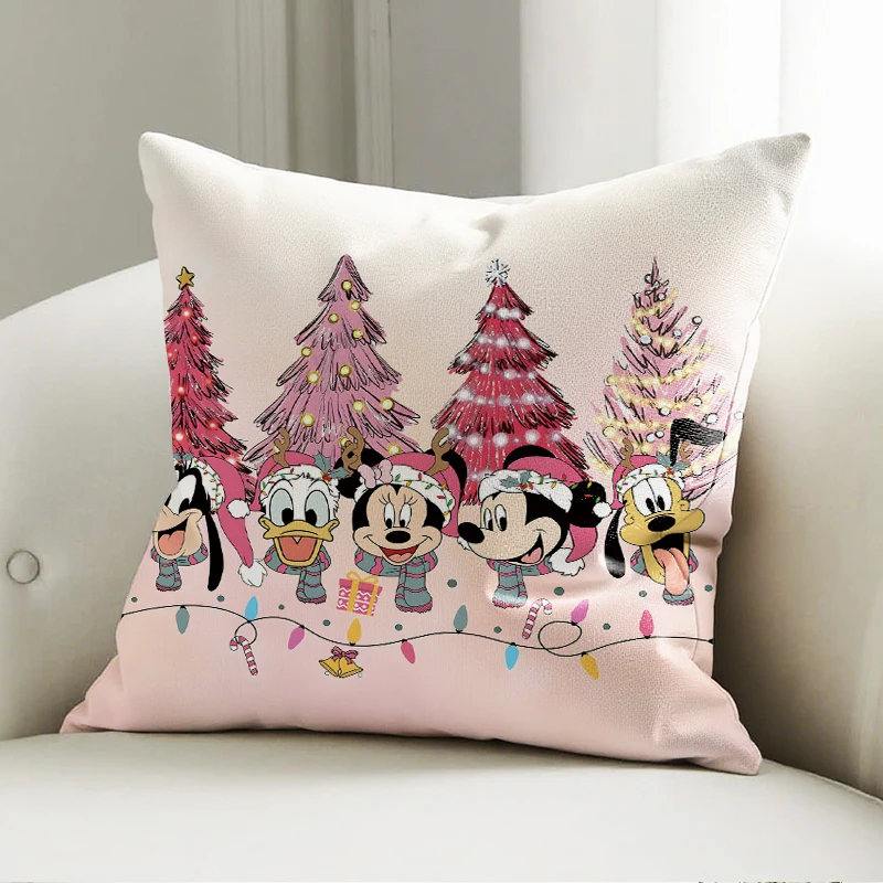 

Disney Christmas Tree Pillow Cushion Cartoon Characters Soft Sofa Decor Throw Pillow Holiday Gift