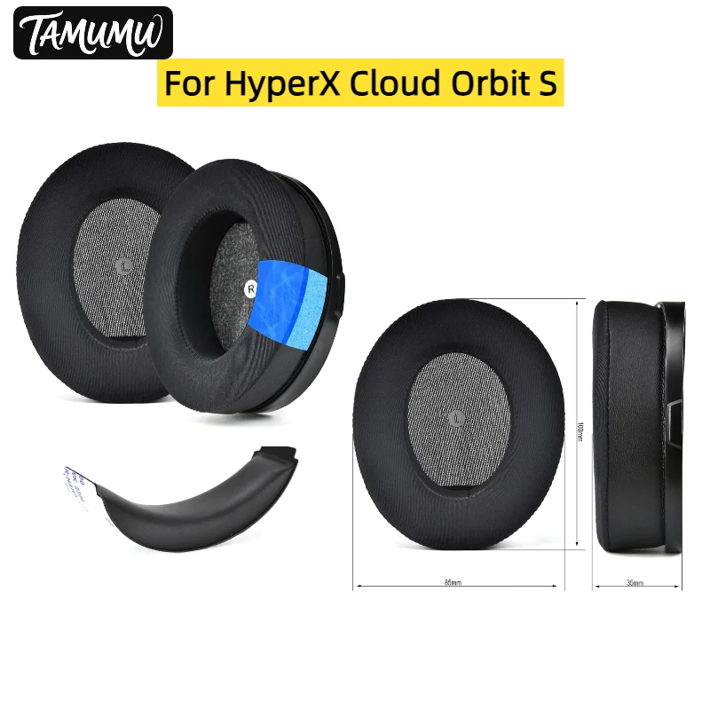 

Replacement Headband for HyperX Cloud Orbit S Heaphones PU and Soft Memory Foam Top Headband and Ear Pad Repairing Parts
