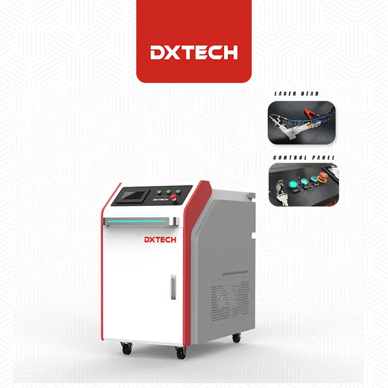 آلة لحام ليزر Dxtech 3000W 4 في 1 لنظام تنظيف اللحام بالليزر المحمول من الحديد الصلب