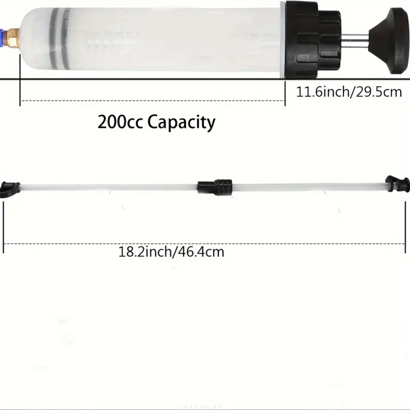 Estrattore di fluido di aspirazione del carburante da 200 cc Pompa di evacuazione del cambio dell'olio Pompa di aspirazione dell'olio per scatole di ingranaggi industriali ATV Attrezzature agricole per barche