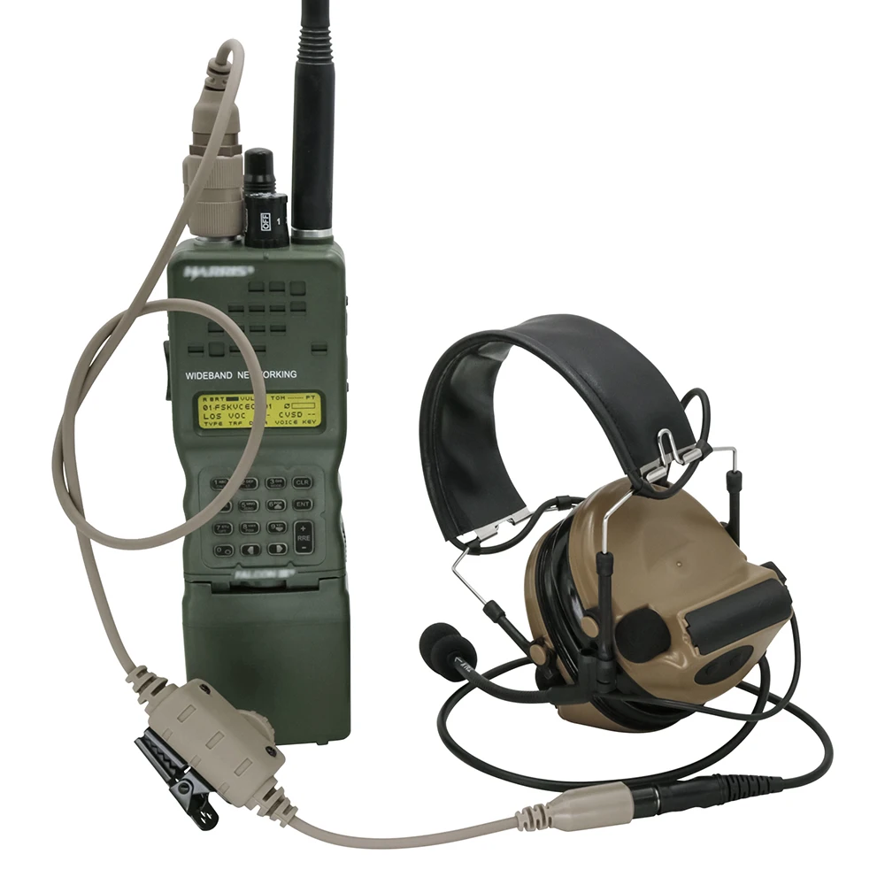 Tactical Ptt RAC 6 Pin PTT for PRC-163/148/152 Harris Military