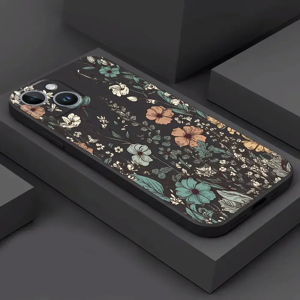 Butterfly Flower Art Case for Google Pixel 7 Pro 7a 8 Pro 6a 6 Pro Black Soft Coque Cover