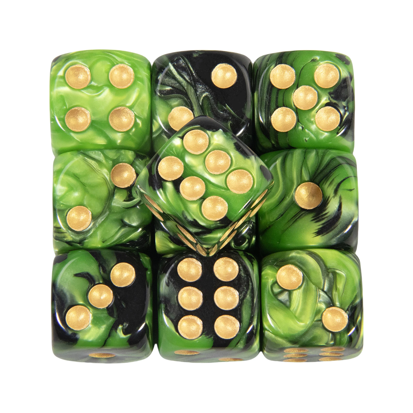 

16mm 6 Sided Dice 10pcs Two Color Dice Set Dice - Acrylic Game Dice for DND RPG Party Entertainment Game