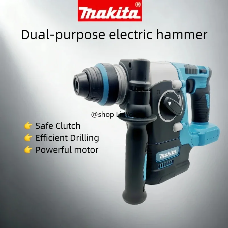 Бесщеточный аккумуляторный перфоратор Makita 18В, 3 режима, для бетона, металла, дерева, электроинструмент (без аккумуля