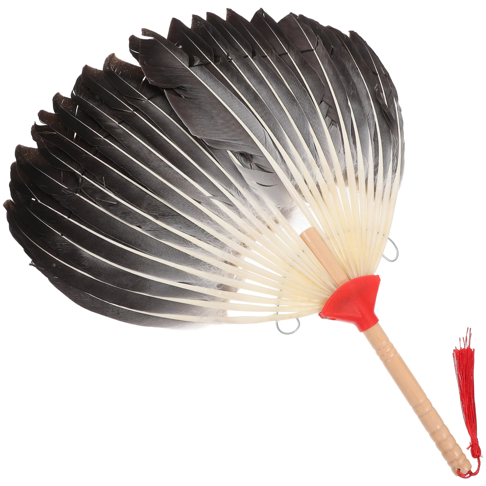 

Goose Fan Creative Handheld Fan For Home Outdoor Decor Wooden Handle Wall Hanging Summer Cool Accessory Gift Party