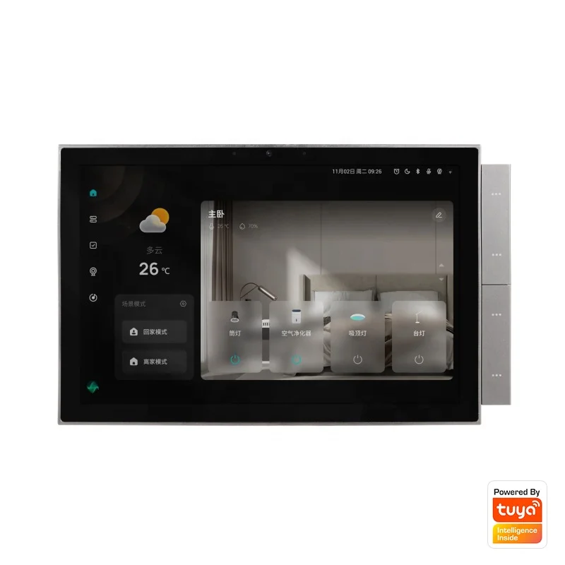 

10.1-inch Tuya smart home control panel WiFi multifunctional touch screen zigbee hub BLE wall central control switch 485