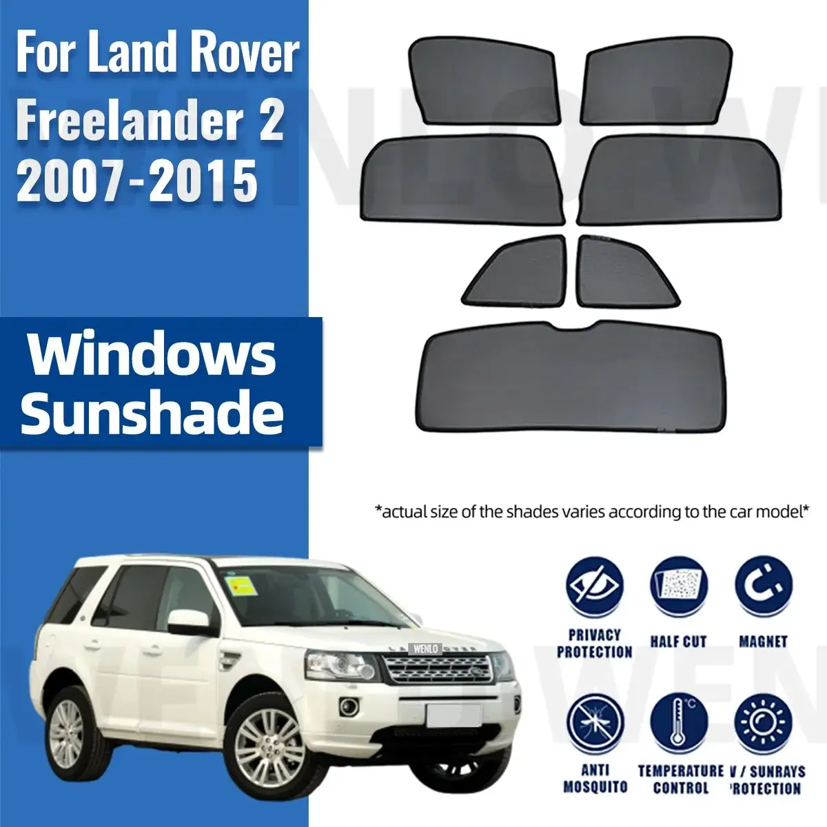 For Land Rover Freelander 2 Freelander2 2007-2015 Rear Side Window Sun Shade Visor Car Sunshade Front Windshield Vehicle Curtain