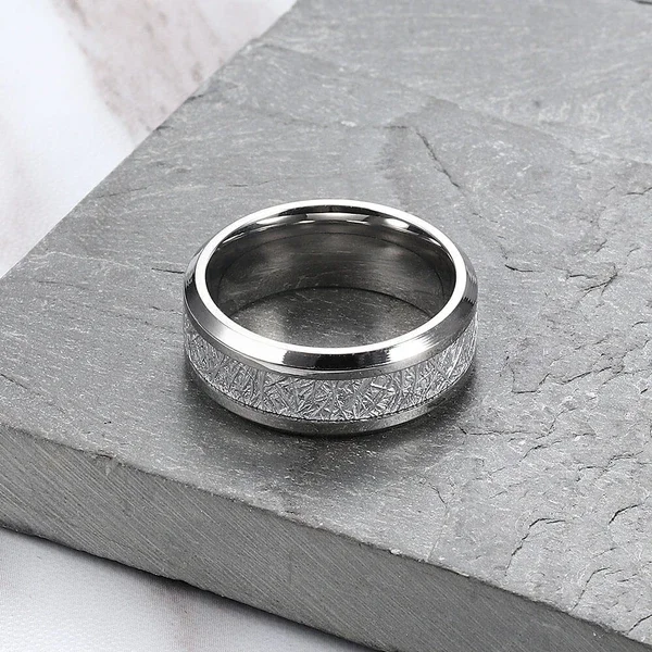1pc Fashion Luxury 8mm Stainless Steel Men\'s Wedding and EngaSynthetic Gemstoneent Ring - The Perfect Holiday Gift Jewelry for L