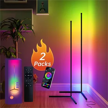 RGB LED Corner Floor Lamp 1