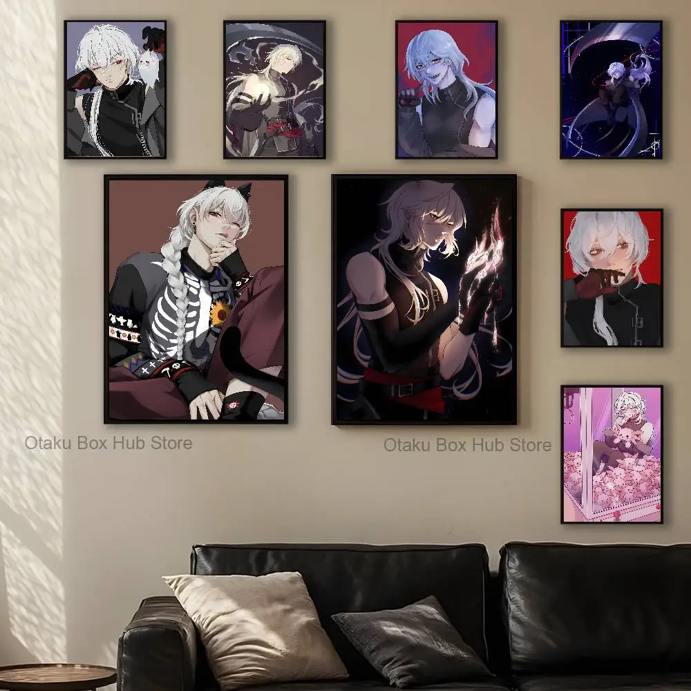 

Game D-Date With Death M-Mangas Poster Multi-Purpose Wall Art for Living Room Bedroom Office Hallway Bar Home Decor Gift