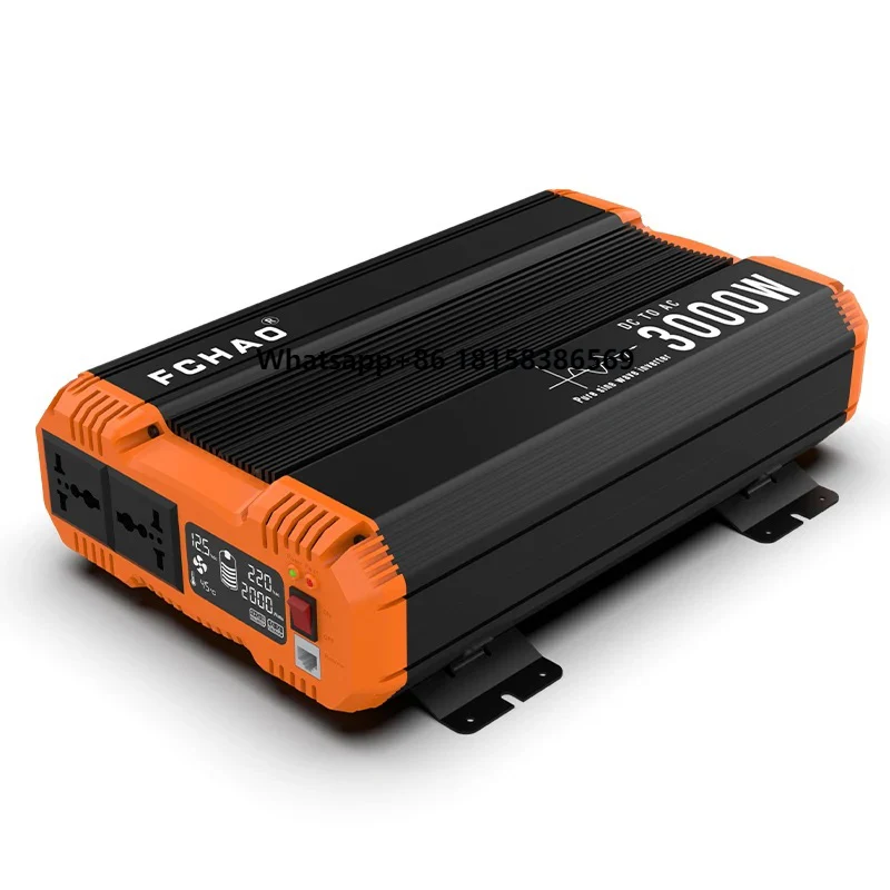 

Fchao 3000w Inverter Converter Inversor Pure Sine Wave Power Inverters 24v 48v DC 220v AC for Home Car Camping Automotive Use