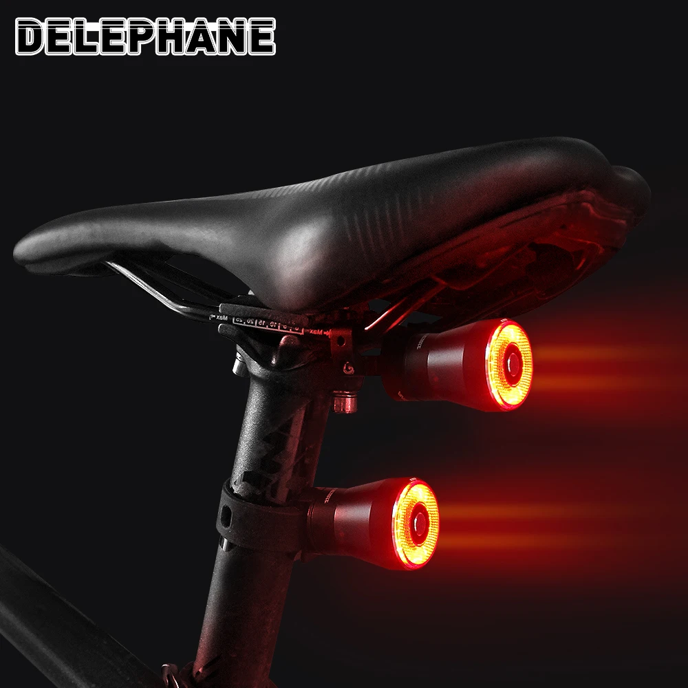 

Bicycle Rear Taillight Smart Auto Start Brake Sensing Cycling Tail Light Waterproof USB Charge Led Bike Rear Light Accessories