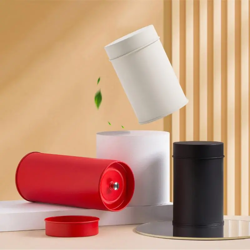 Tea Tin Canister Stainless Steel Coffee And Tea Canister With Airtight Double Lids Loose Leaf Tea Storage Container Kitchen Cup