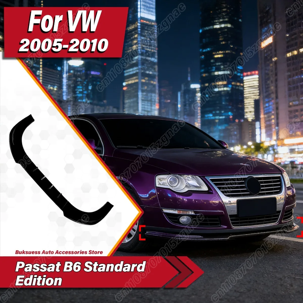 

Для VW Passat B6 Standard Edition 2005-2010: Комплект для модификации кузова — передний сплиттер бампера из ABS-пластика