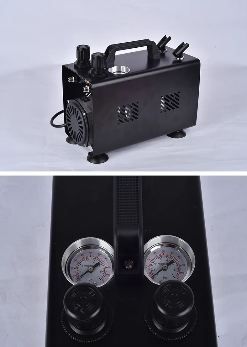 AS18TA  Airbrush Tanning Machine Complete Hobby Model Gravity Feed Piston Type Copper ABS Material