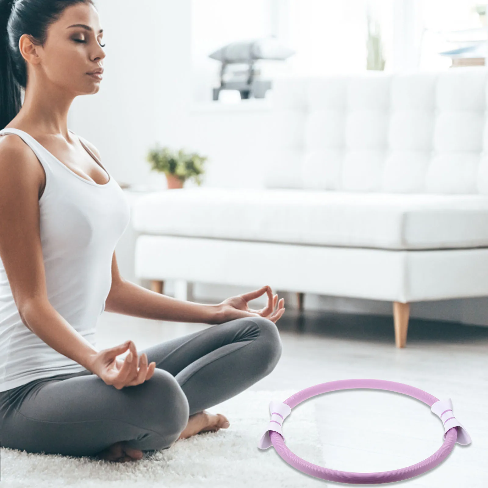 

For Women Pilates Circle Non-Slip Yoga Ring Thigh Exerciser Fitness Equipment Hip Butt Toning