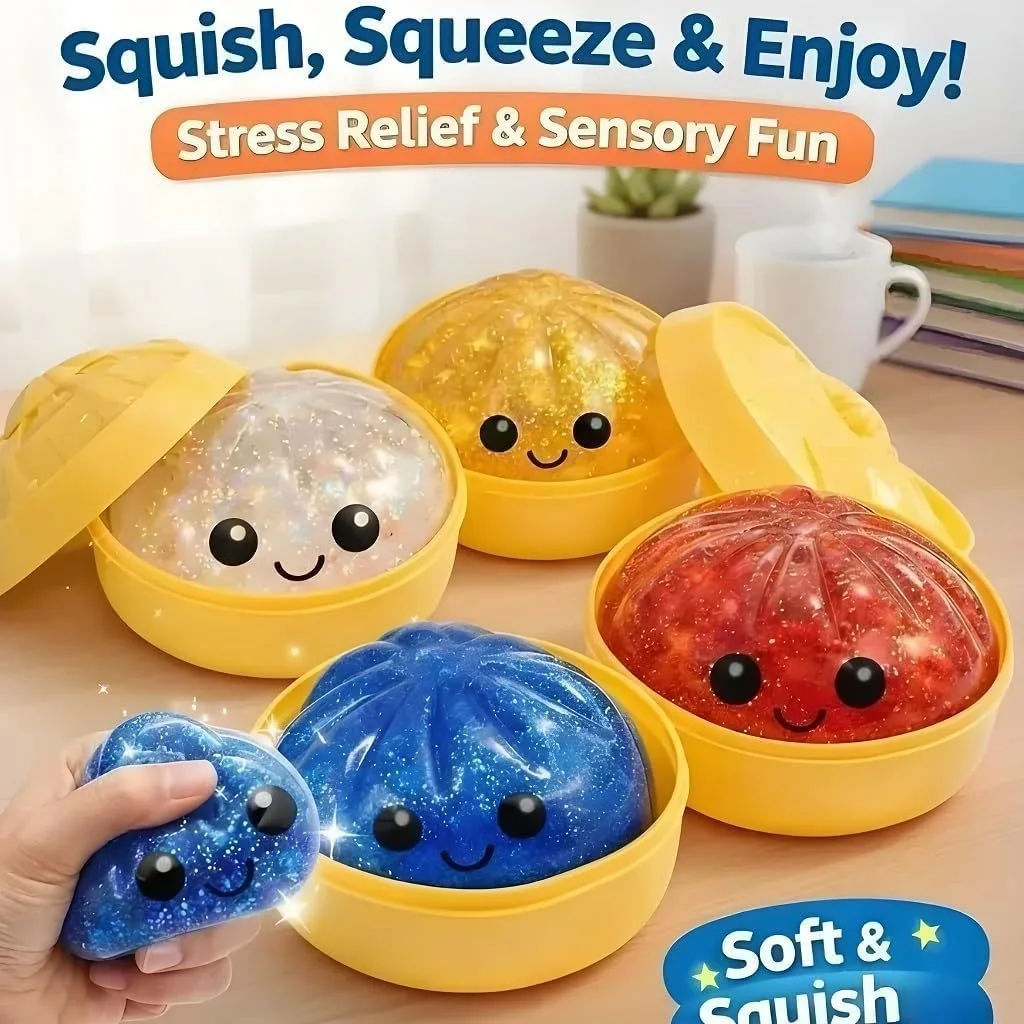 

5pcs/lot Carry-on steamed stuffed bun pinch music soft non-stick hand squeeze rebound small gift