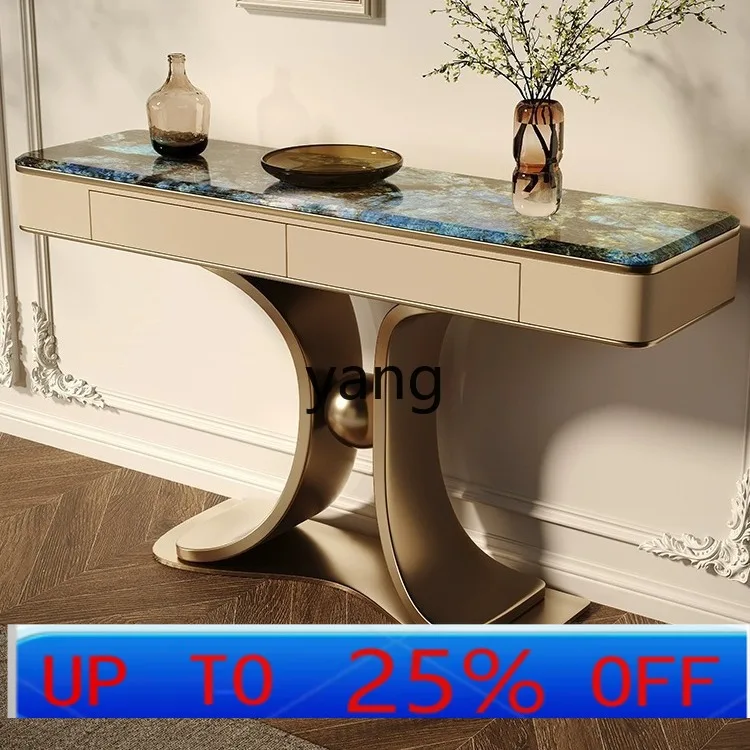 

LTT natural luxury stone entrance table with drawers into the door entrance cabinet