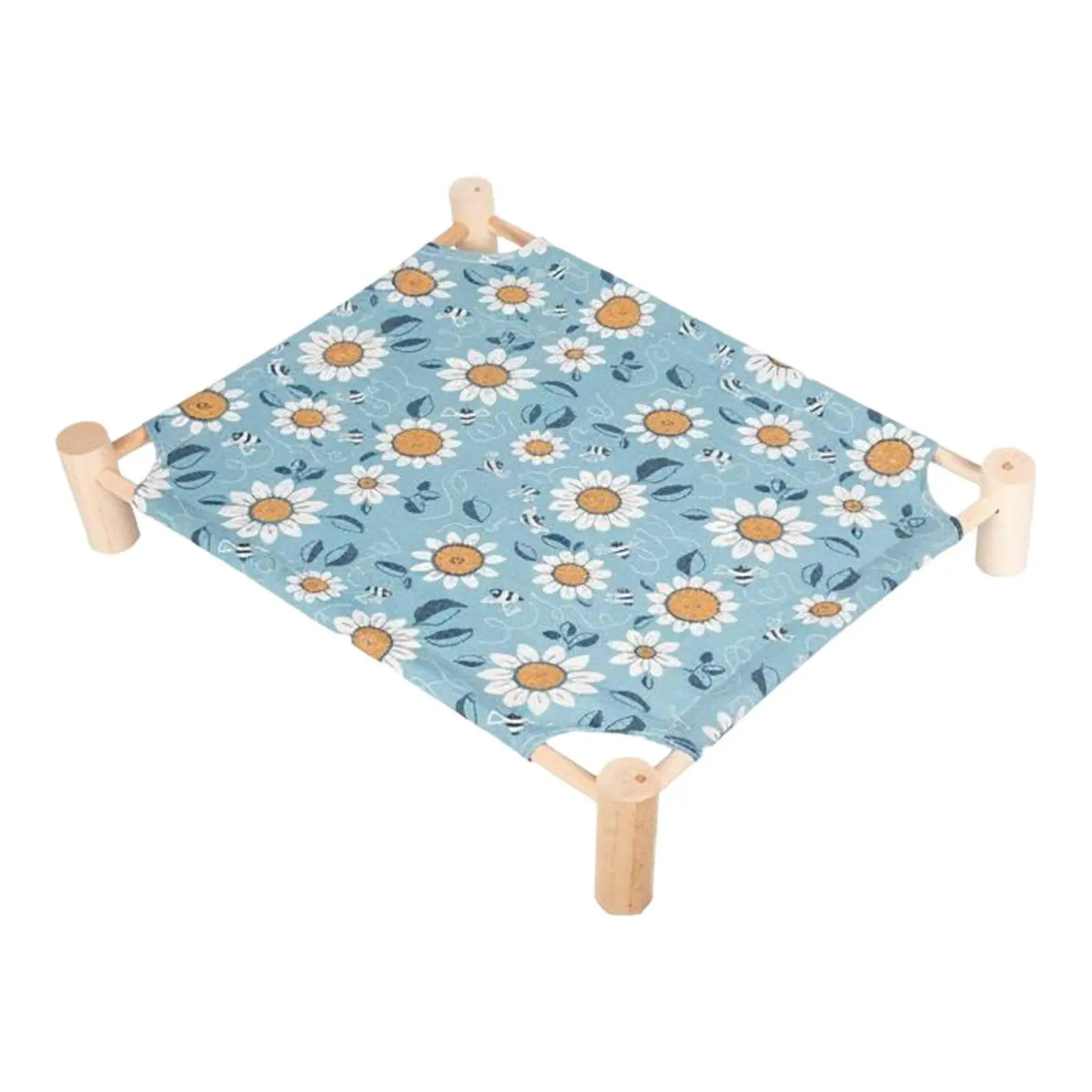 Raised Dog Bed Detachable and Washable Raised Cooling Pet Cot Reversible Elevated Cat Bed for Cats, Summer