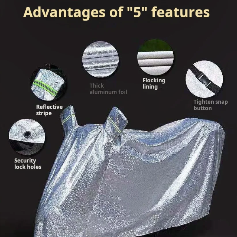 

Motorcycle raincoat dustproof sunscreen rainproof electric bicycle cover full protection rain cover